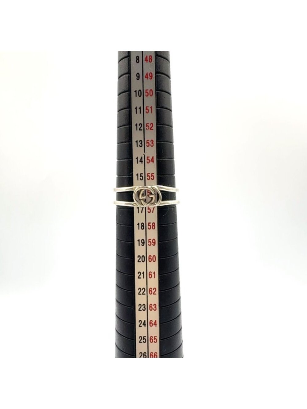 Gucci Interlocking Open Band Silver Ring - Picture 12 of 13